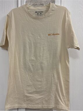 Columbia Cream Short Sleeve Logo T‑Shirt